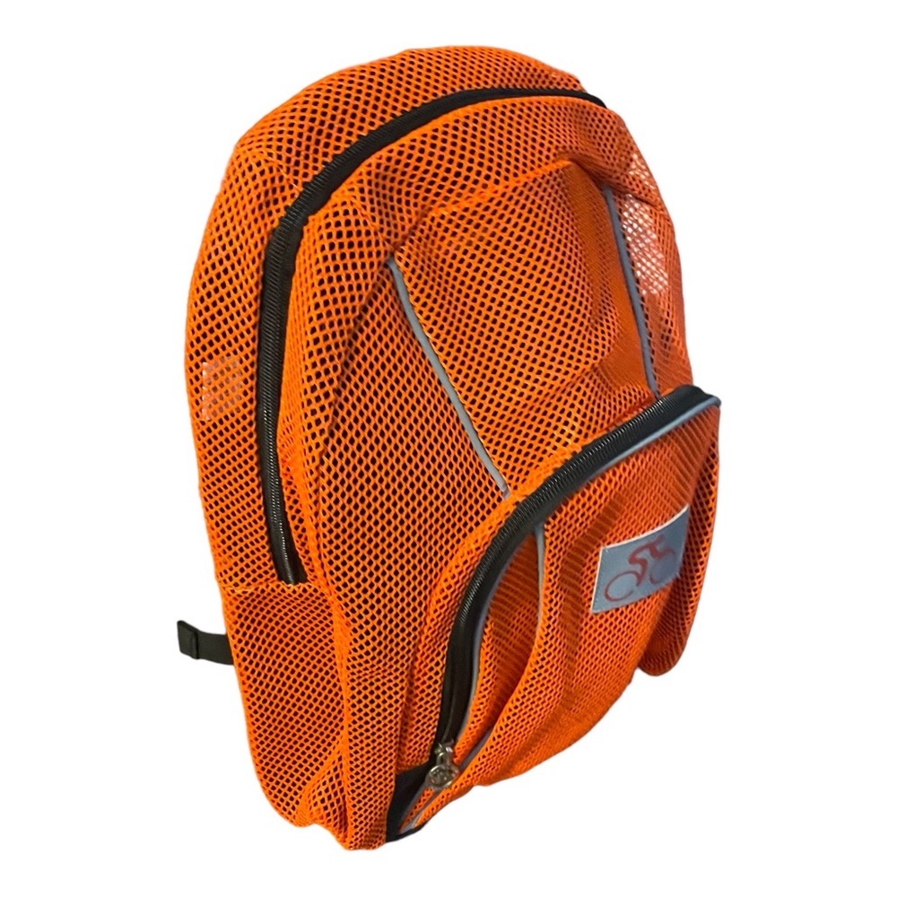 Douguyan Bright Orange Mesh Backpack Cycling Reflective Straps New with Tags